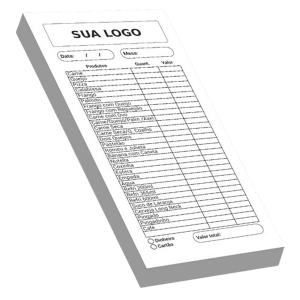 Kit Comandas - 10 Blocos - 50 Folhas Ap 75g 10x29cm 1x0   